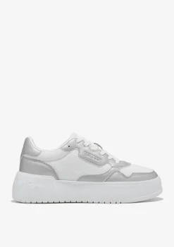 D.Franklin Court Basic Mesh Silver|Damen Plattform-Sneakers|Sneakers