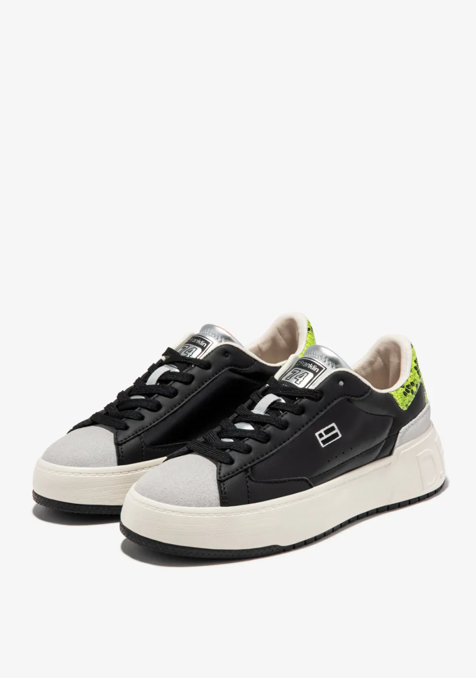 D.Franklin Court Basket Black / Snake|Damen Plattform-Sneakers|Sneakers