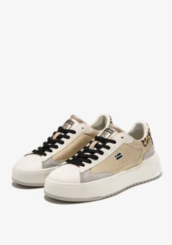 D.Franklin Court Basket Gold / Leopard|Damen Plattform-Sneakers|Sneakers