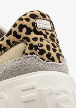 D.Franklin Court Basket Gold / Leopard|Damen Plattform-Sneakers|Sneakers