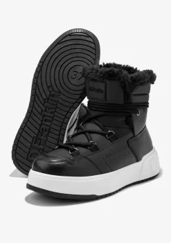 D.Franklin Court Bomb V2 Black|Damen Plattform-Stiefel|Stiefel