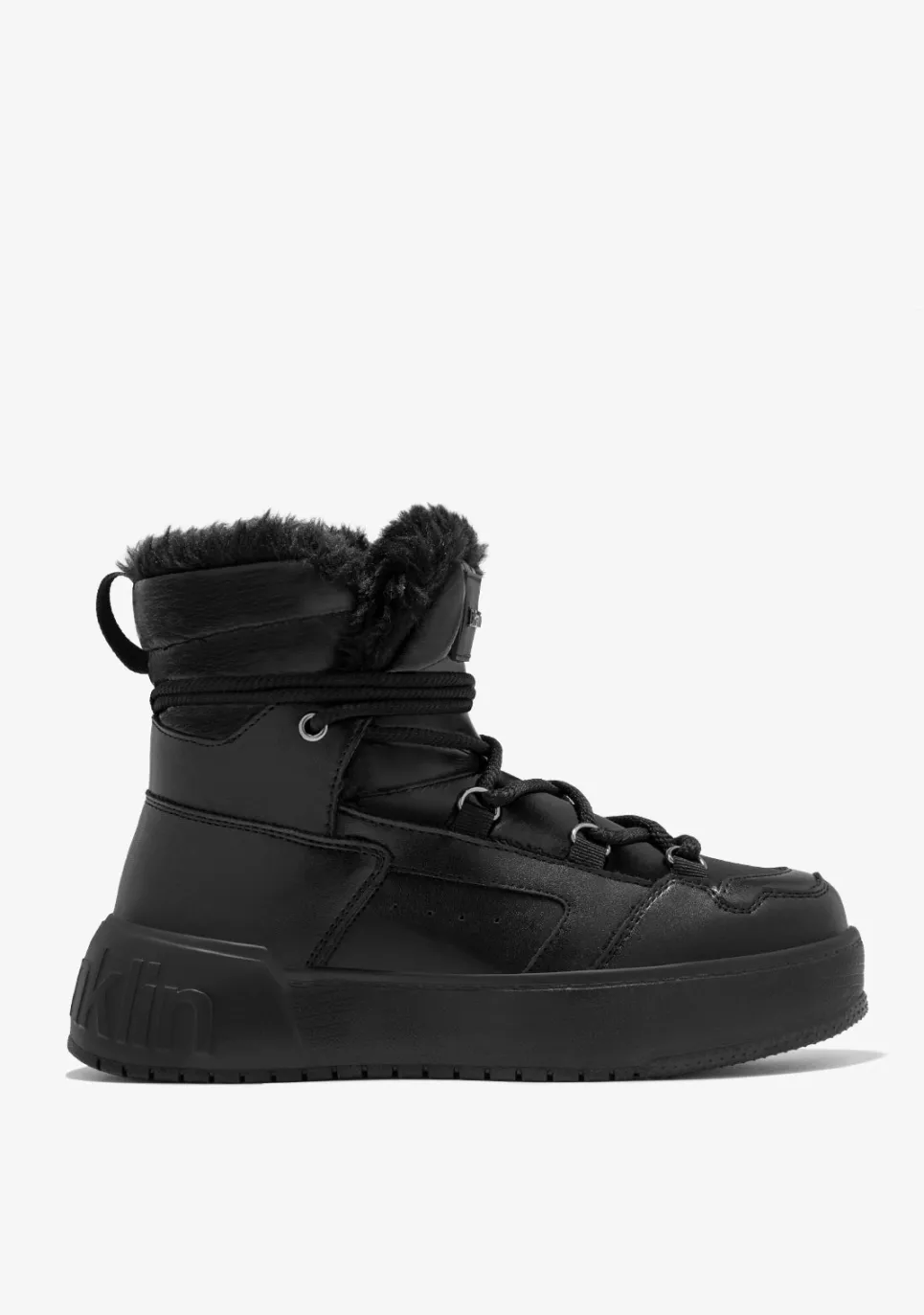 D.Franklin Court Bomb V2 Full Black|Damen Plattform-Stiefel|Stiefel