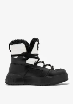 D.Franklin Court Bomb V2 White|Damen Plattform-Stiefel|Stiefel