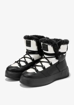 D.Franklin Court Bomb V2 White|Damen Plattform-Stiefel|Stiefel