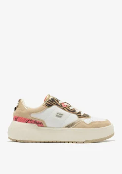 D.Franklin Court Stich Beige / Multi|Damen Plattform-Sneakers|Sneakers