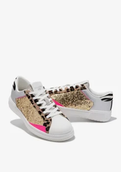 D.Franklin Court V2 Tennis Basic Glitter Gold Leo|Damen Sneakers