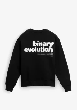 D.Franklin Crewneck Binary Oversize Sweatshirt Black|Damen Sweatshirts|Sweatshirts