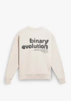 D.Franklin Crewneck Binary Oversize Sweatshirt Grey|Damen Sweatshirts|Sweatshirts