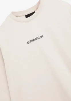 D.Franklin Crewneck Binary Oversize Sweatshirt Grey|Damen Sweatshirts|Sweatshirts