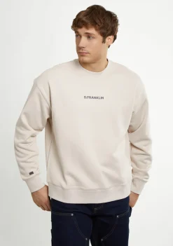 D.Franklin Crewneck Binary Oversize Sweatshirt Grey|Damen Sweatshirts|Sweatshirts
