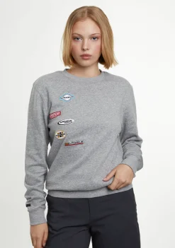 D.Franklin Crewneck Racing Club Sweatshirt Grey|Damen Sweatshirts|Sweatshirts