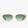 D.Franklin Cuprum Pilot Gold / Gradient Green|Damen Eckige Sonnenbrillen|Eckige Sonnenbrillen