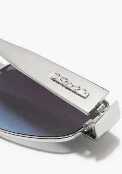 D.Franklin Cuprum Pilot Silver / Gradient Blue|Damen Eckige Sonnenbrillen|Eckige Sonnenbrillen