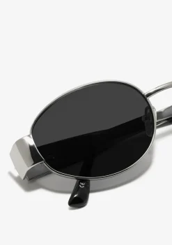 D.Franklin Cuprum Round Silver / Black|Damen Ovale Sonnenbrillen|Ovale Sonnenbrillen