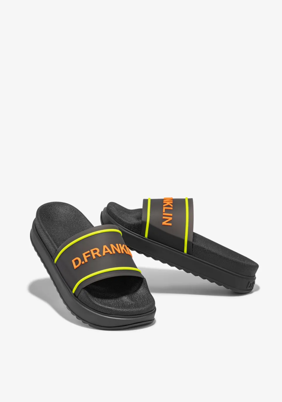 D.Franklin Dana Slide Summer Club Black|Damen Sandalen