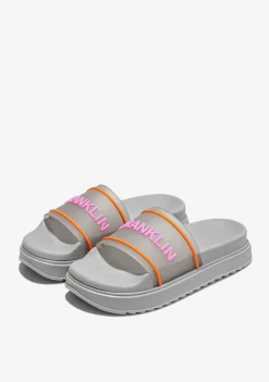 D.Franklin Dana Slide Summer Club Silver|Damen Sandalen