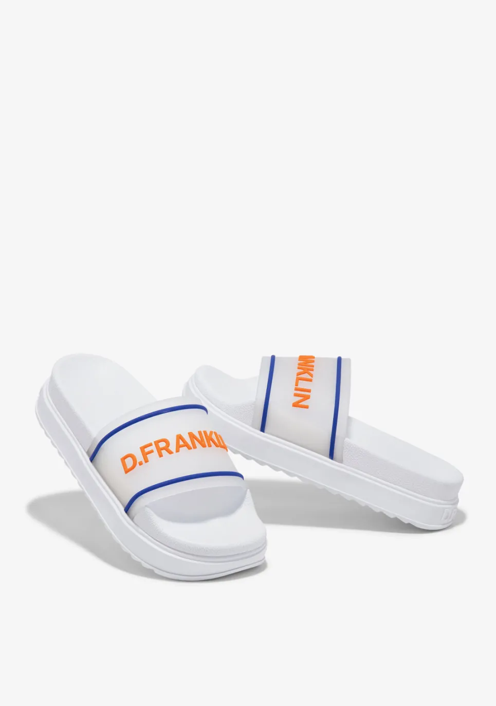D.Franklin Dana Slide Summer Club White|Damen Sandalen