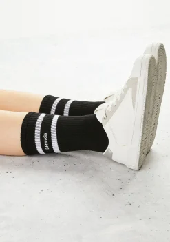 D.Franklin DF 2 Stripes Socks Black|Damen Socken|Socken