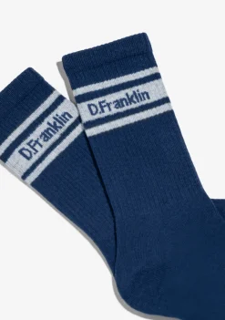 D.Franklin DF 3 Stripes Socks Blue|Damen Socken|Socken