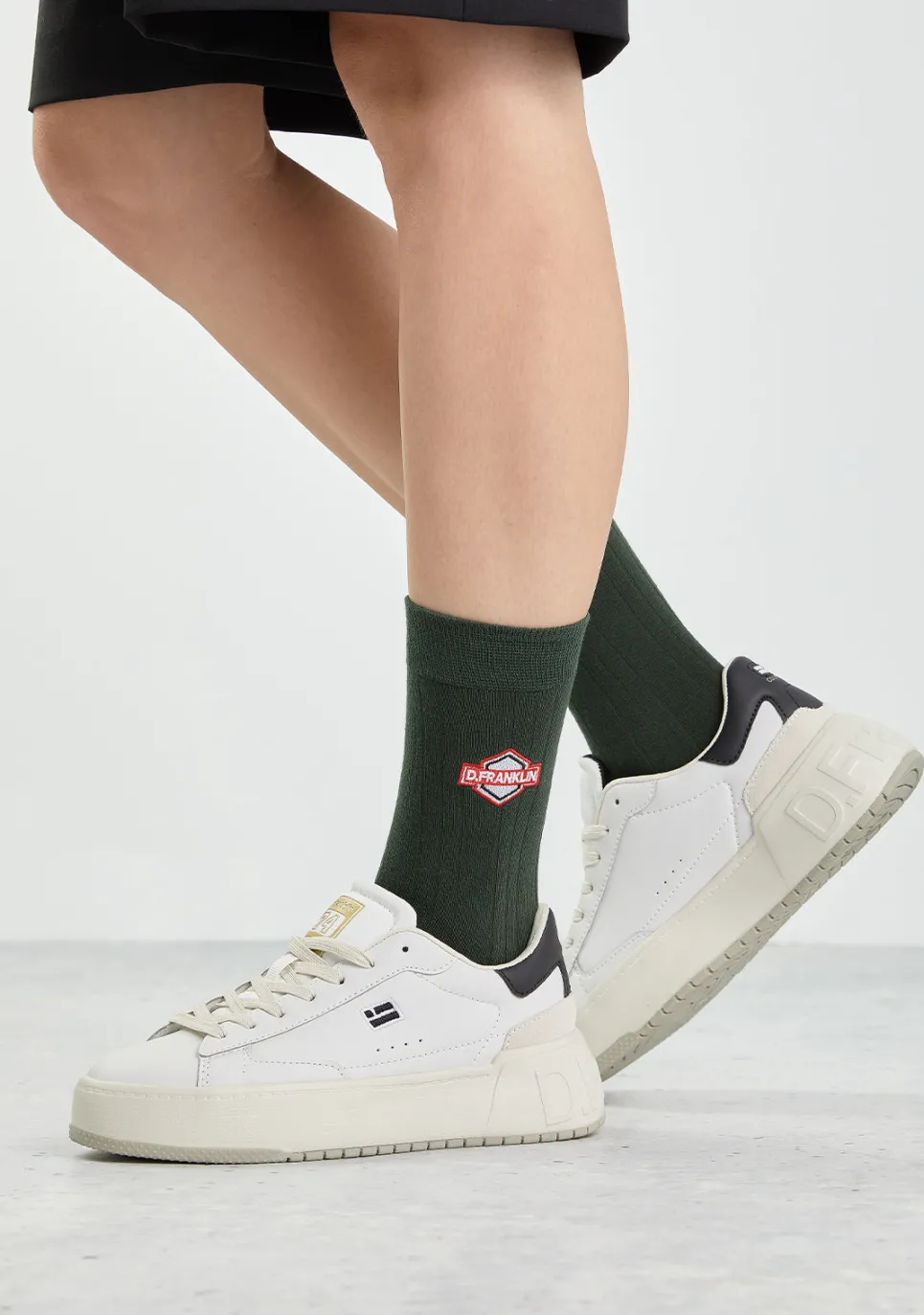 D.Franklin DF Patch Socks Green|Damen Socken|Socken