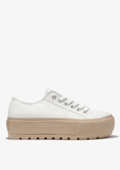 D.Franklin Eclipse Recycled White V.2|Damen Plattform-Sneakers|Sneakers