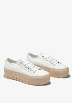 D.Franklin Eclipse Recycled White V.2|Damen Plattform-Sneakers|Sneakers