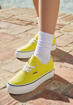 D.Franklin Eclipse Recycled Yellow|Damen Sneakers