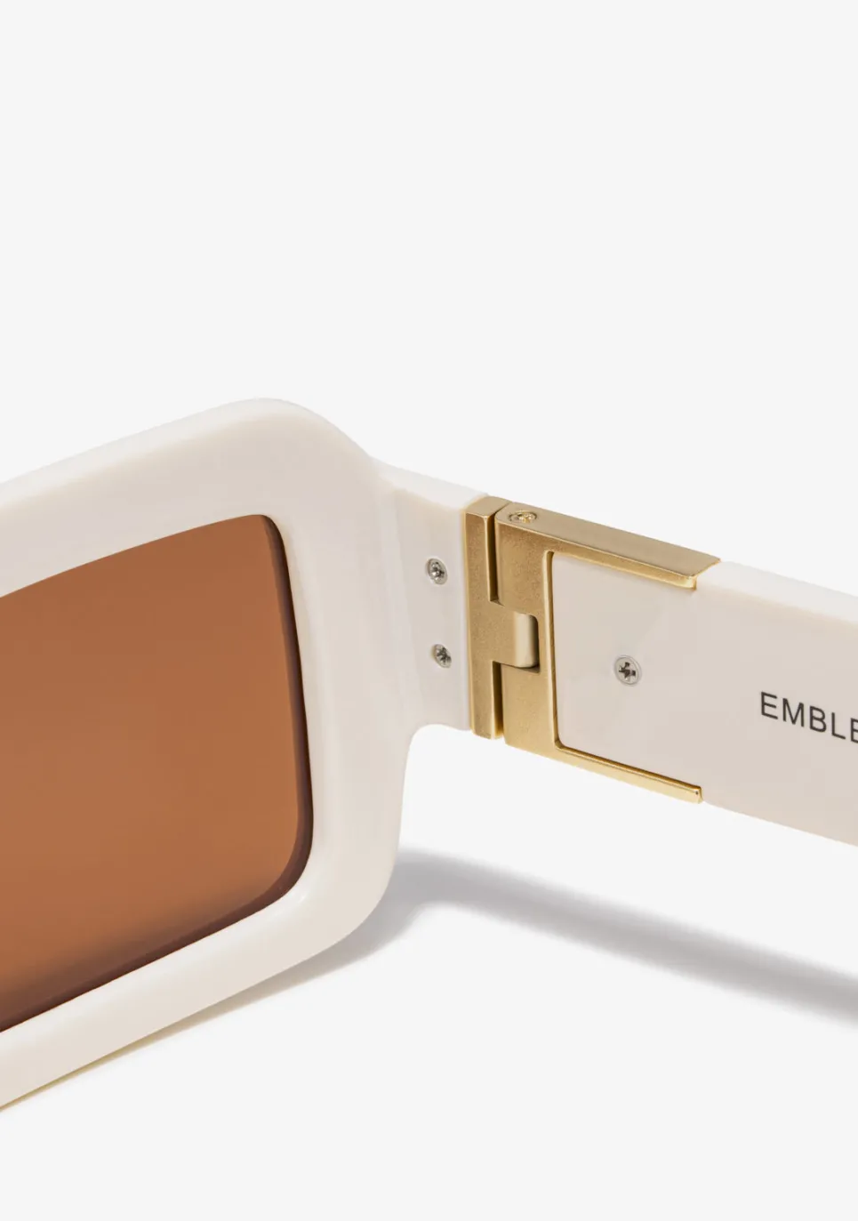 D.Franklin Emblem GEO White Ivory / Brown|Damen Polarisierte Sonnenbrillen