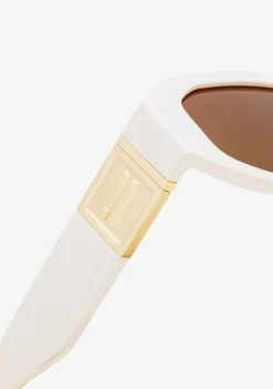 D.Franklin Emblem HEX White Ivory / Brown|Damen Polarisierte Sonnenbrillen
