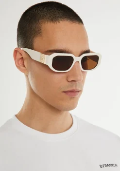 D.Franklin Emblem HEX White Ivory / Brown|Damen Polarisierte Sonnenbrillen