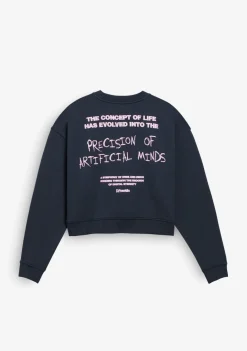 D.Franklin Eternity Crop Sweatshirt Grey|Damen Sweatshirts