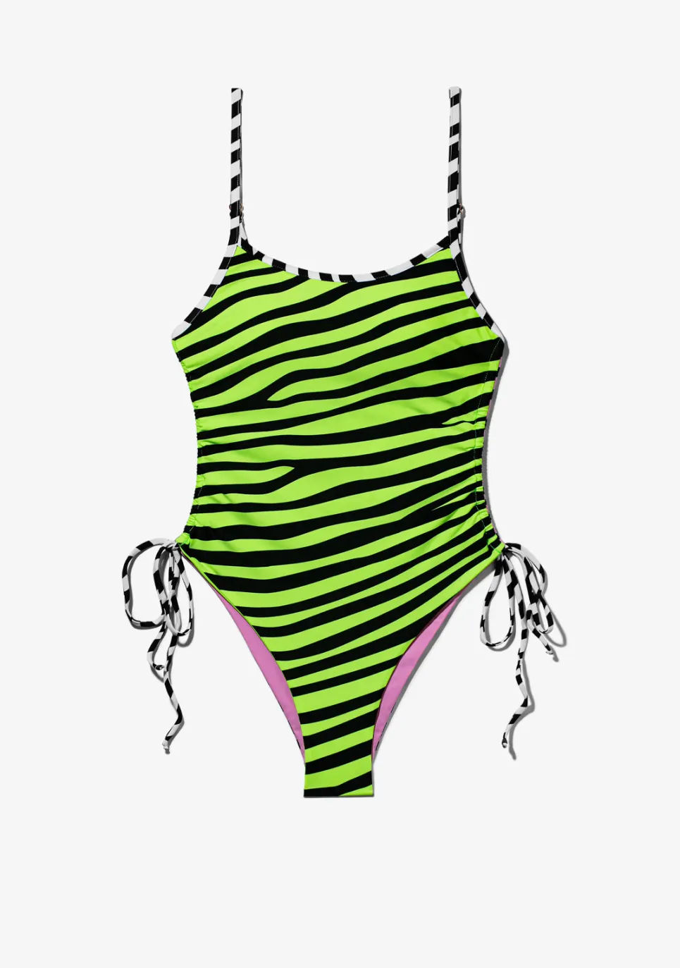 D.Franklin Feroe One-Piece Zebra Lime|Damen Bikinis Und Einteiler