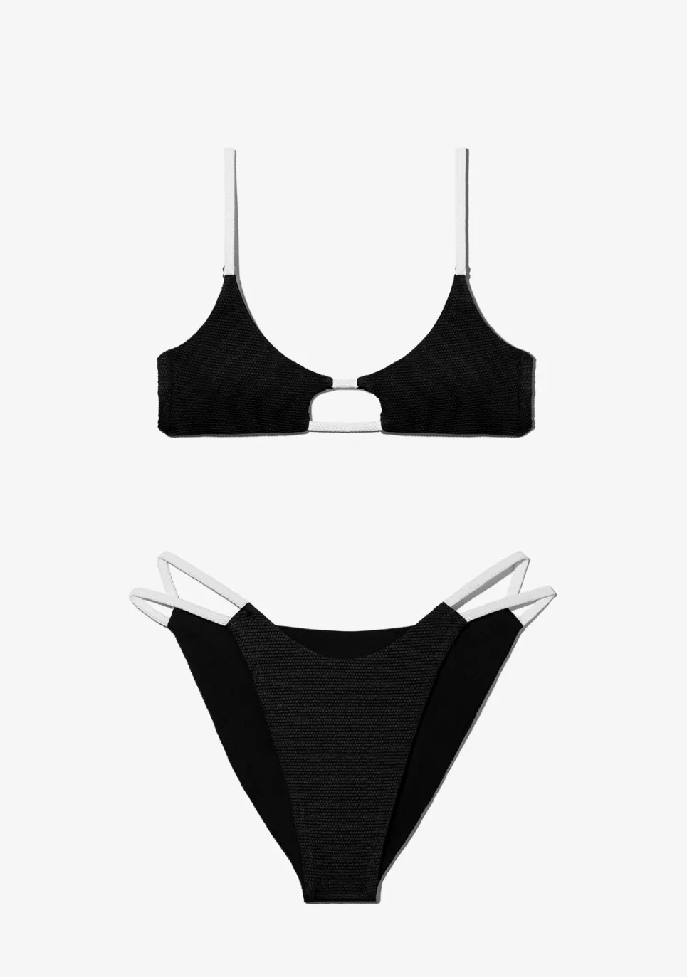 D.Franklin Feroe Top + Feroe Bottom Bikini Black|Damen Bikinis Und Einteiler