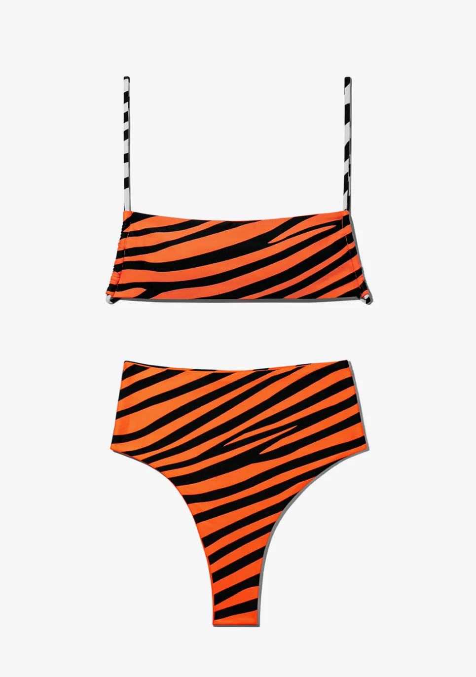 D.Franklin Fiji Top + Maui Bottom Bikini Zebra Orange|Damen Bikinis Und Einteiler