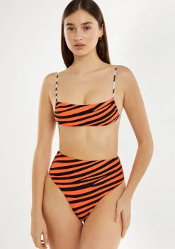 D.Franklin Fiji Top + Maui Bottom Bikini Zebra Orange|Damen Bikinis Und Einteiler