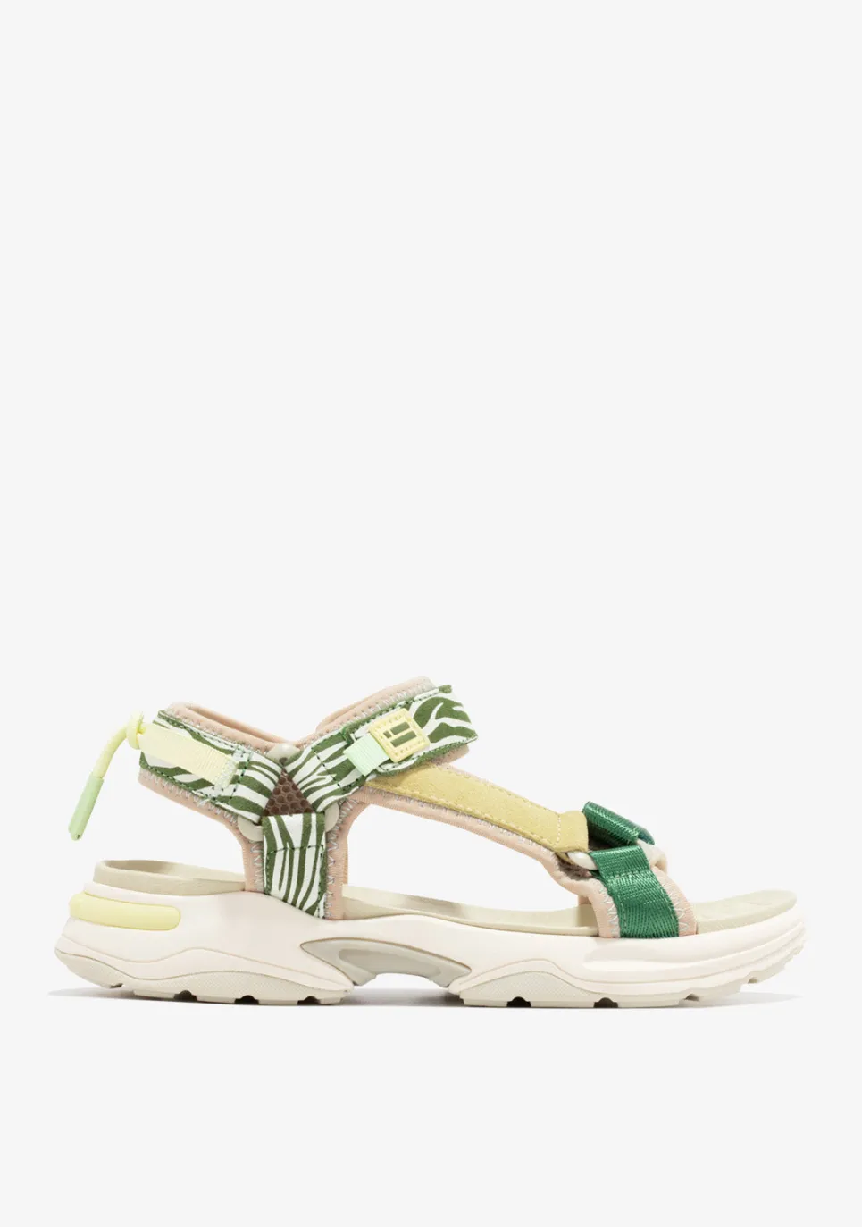 D.Franklin Flame Sandal Strips Green|Damen Sandalen