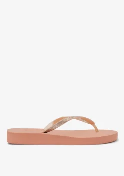 D.Franklin Flip Flop Glitter Magnesium|Damen Sandalen