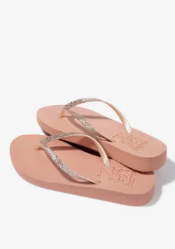 D.Franklin Flip Flop Glitter Magnesium|Damen Sandalen