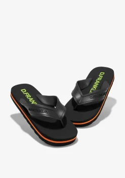 D.Franklin Flop Summer Club Black|Damen Sandalen