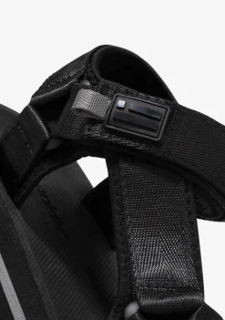 D.Franklin Forest High Strips Full Black|Damen Sandalen