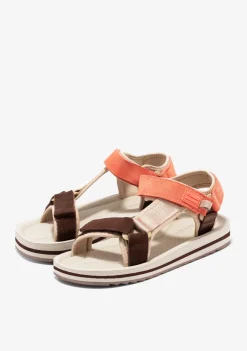 D.Franklin Forest High Strips Orange|Damen Sandalen