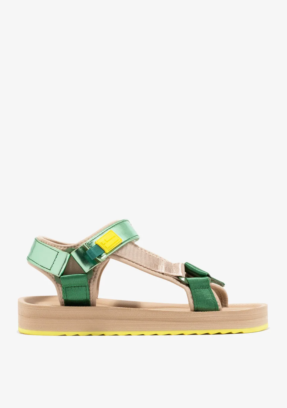 D.Franklin Forest Neo Strips Green|Damen Sandalen
