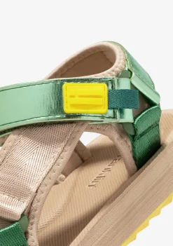 D.Franklin Forest Neo Strips Green|Damen Sandalen