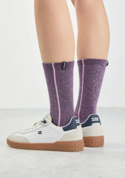 D.Franklin Glitter Socks Purple|Damen Socken