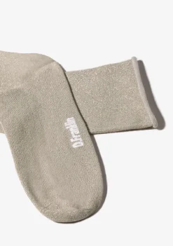 D.Franklin Glitter Socks Sand|Damen Socken