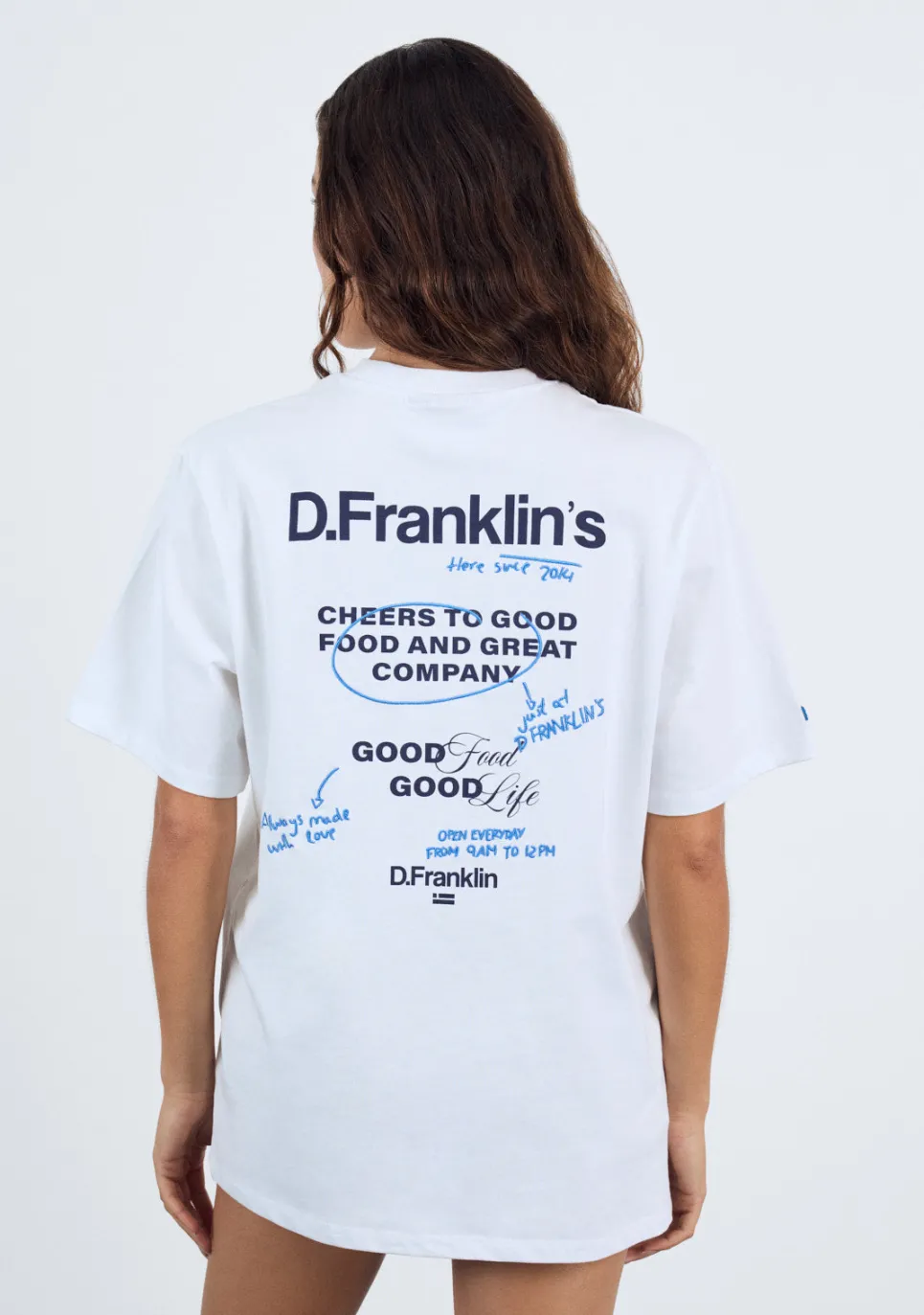 D.Franklin Good Life T-Shirt White|Damen T-Shirts|T-Shirts