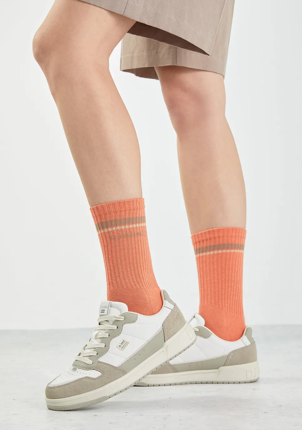 D.Franklin Gorpcore 2 Stripes Socks Orange|Damen Socken|Socken