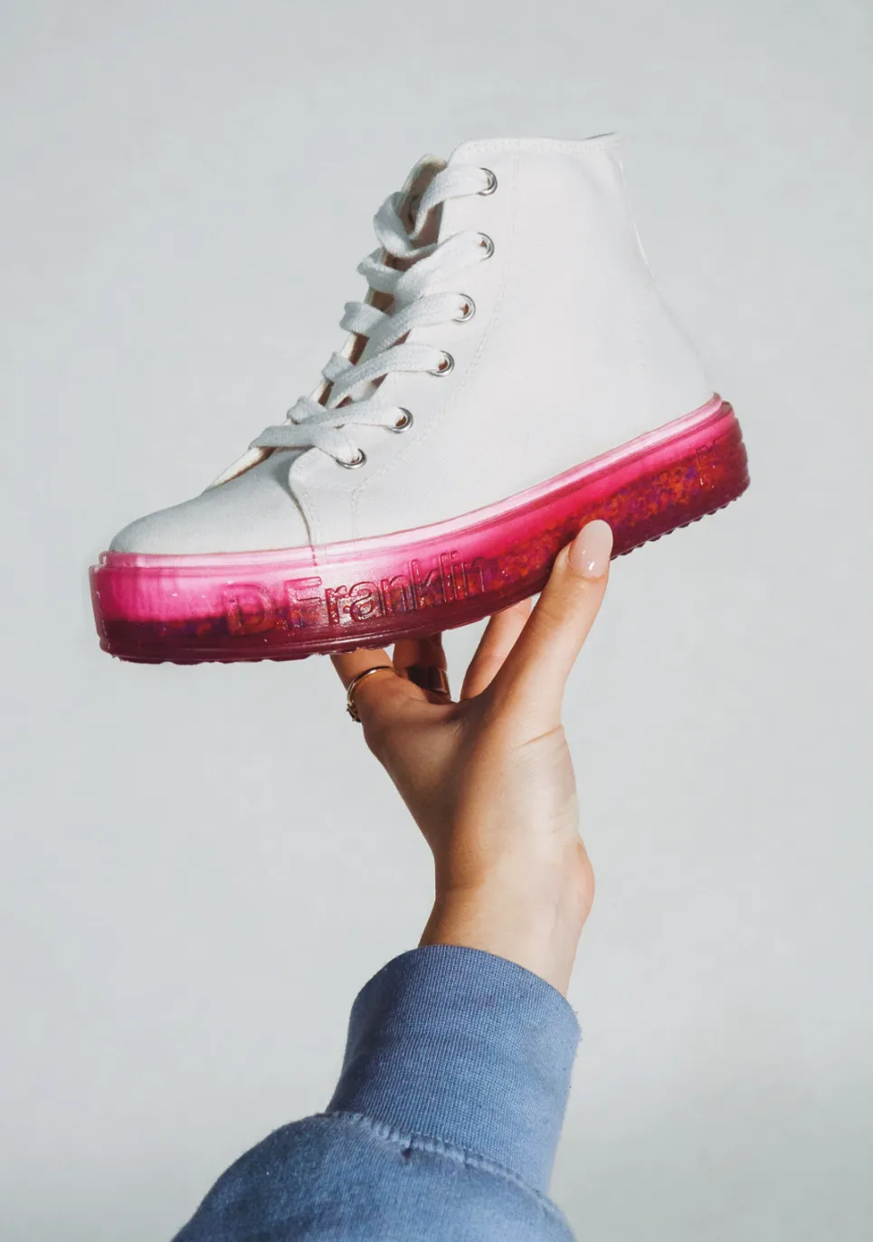 D.Franklin Gumme Superstar White / Pink|Damen Sneakers