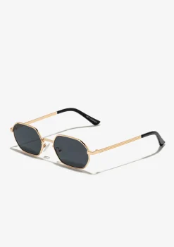 D.Franklin Hex Legacy Gold / Black|Damen Eckige Sonnenbrillen|Eckige Sonnenbrillen
