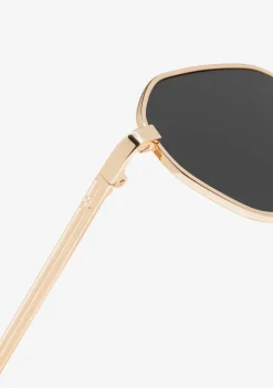 D.Franklin Hex Legacy Gold / Black|Damen Eckige Sonnenbrillen|Eckige Sonnenbrillen